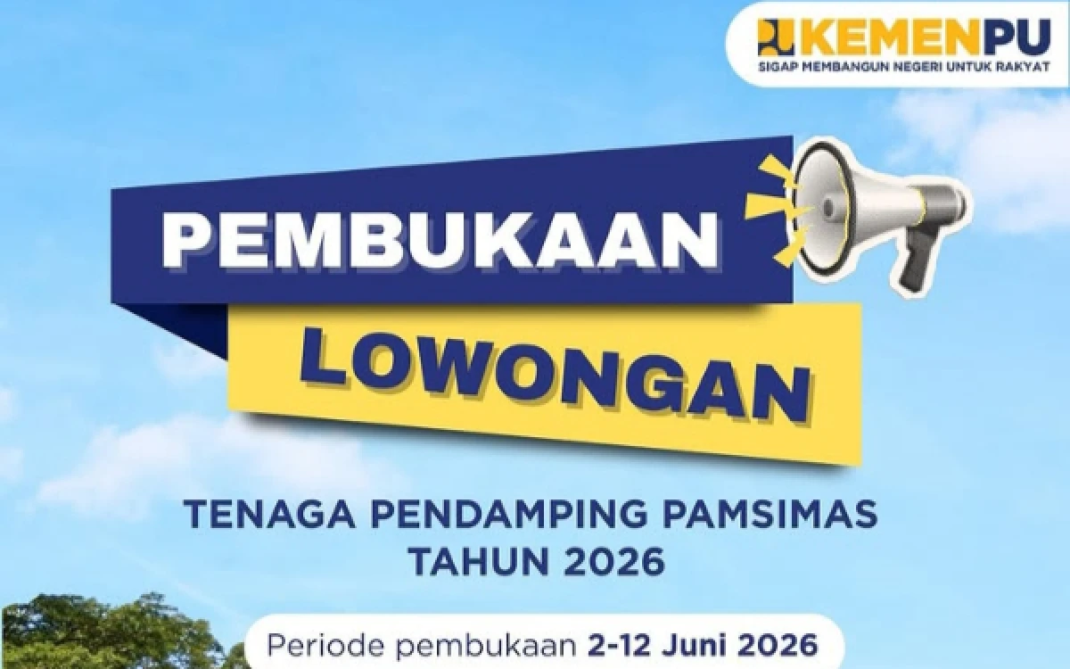 Kementerian PU Buka Rekrutmen PAMSIMAS 2026, Ini Formasi dan Syarat Pelamar