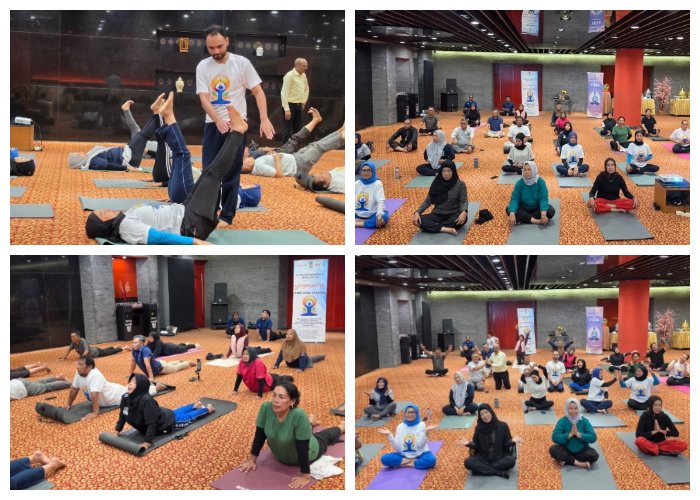 Konsulat India di Medan Ajak Puluhan Jurnalis Sumatra Ikuti Yoga untuk Sebarkan Manfaat Kesehatan Mental