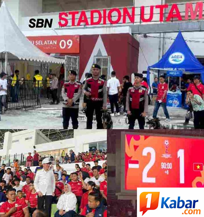 Polda Sumut Amankan Laga Indonesia vs Vietnam di Stadion Utama Sumut Dihadiri Jokowi dan 20 Ribu Penonton
