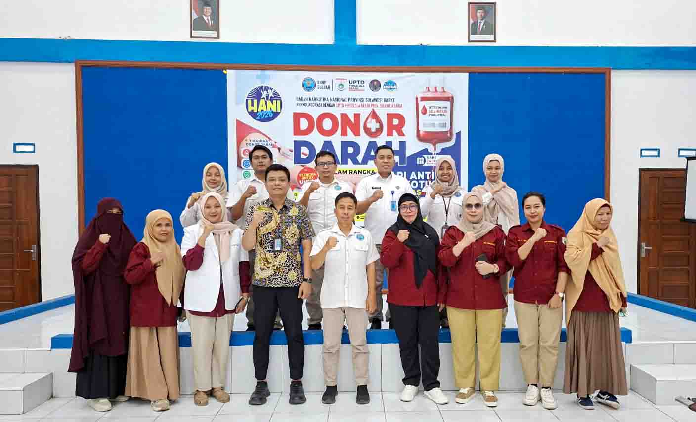 BNNP Sulbar dan DKPPKB Gelar Donor Darah di Mamuju, 16 Kantong Darah Terkumpul dari 40 Pendaftar