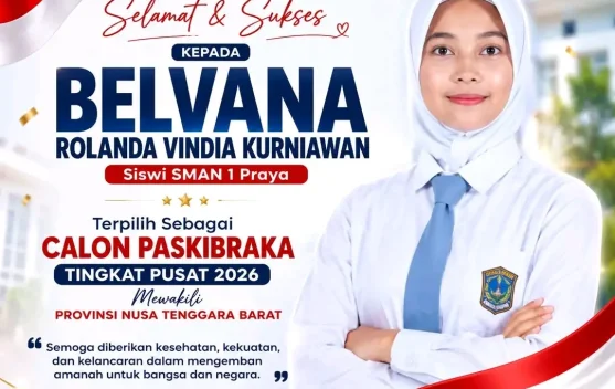 Siswi SMAN 1 Praya, Belvana Rolanda, Lolos Paskibraka Nasional 2026 Wakili NTB di Istana Merdeka