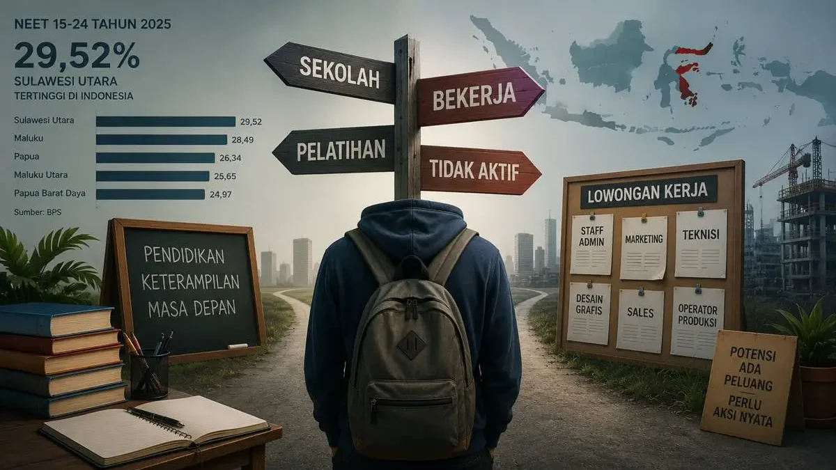 Hampir 30 Persen Anak Muda Sulawesi Utara Tak Sekolah dan Tak Bekerja, Tertinggi Nasional pada 2025