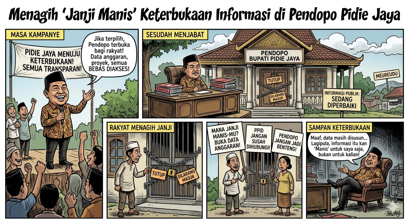 Bupati Pidie Jaya Kumpulkan 35 Wartawan di Pendopo, Janji Buka Keran Informasi SKPK yang Selama Ini Macet