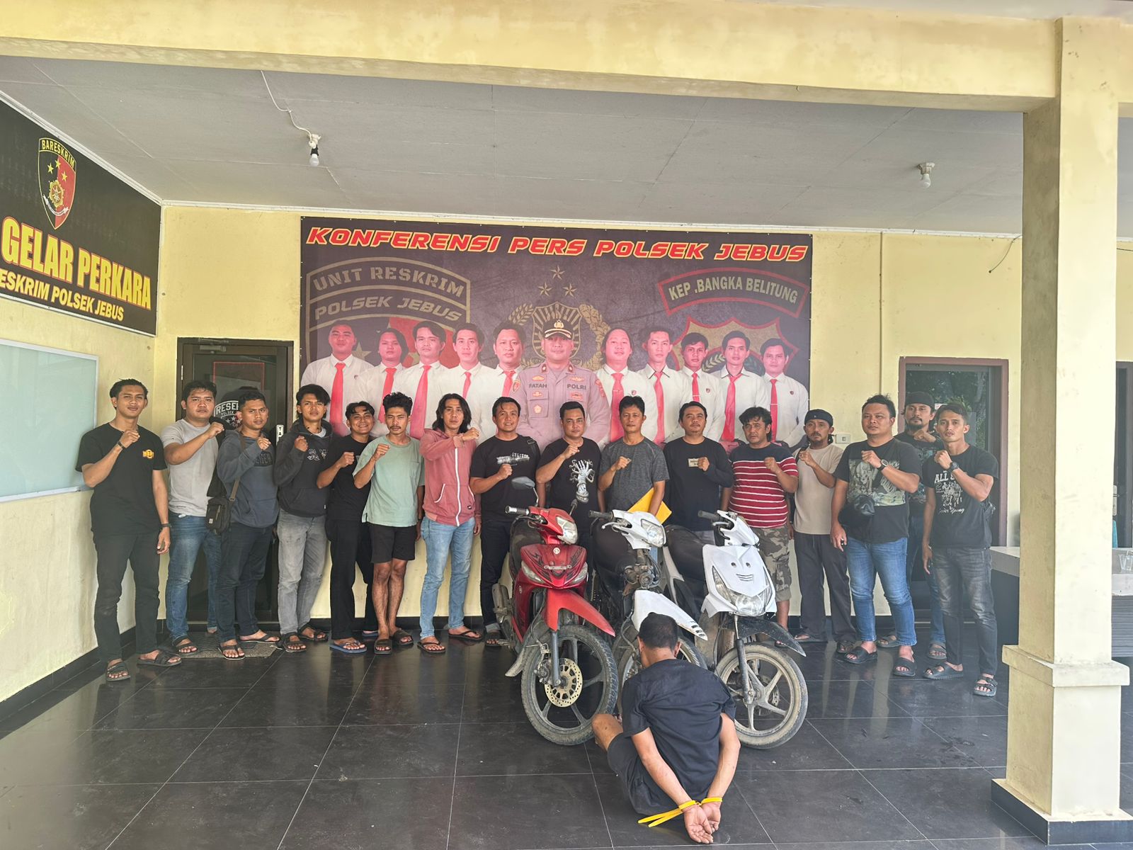 Polres Bangka Barat Ringkus Pelaku Curanmor di Jebus, 4 Unit Motor Hasil Kejahatan Diamankan dari 4 TKP