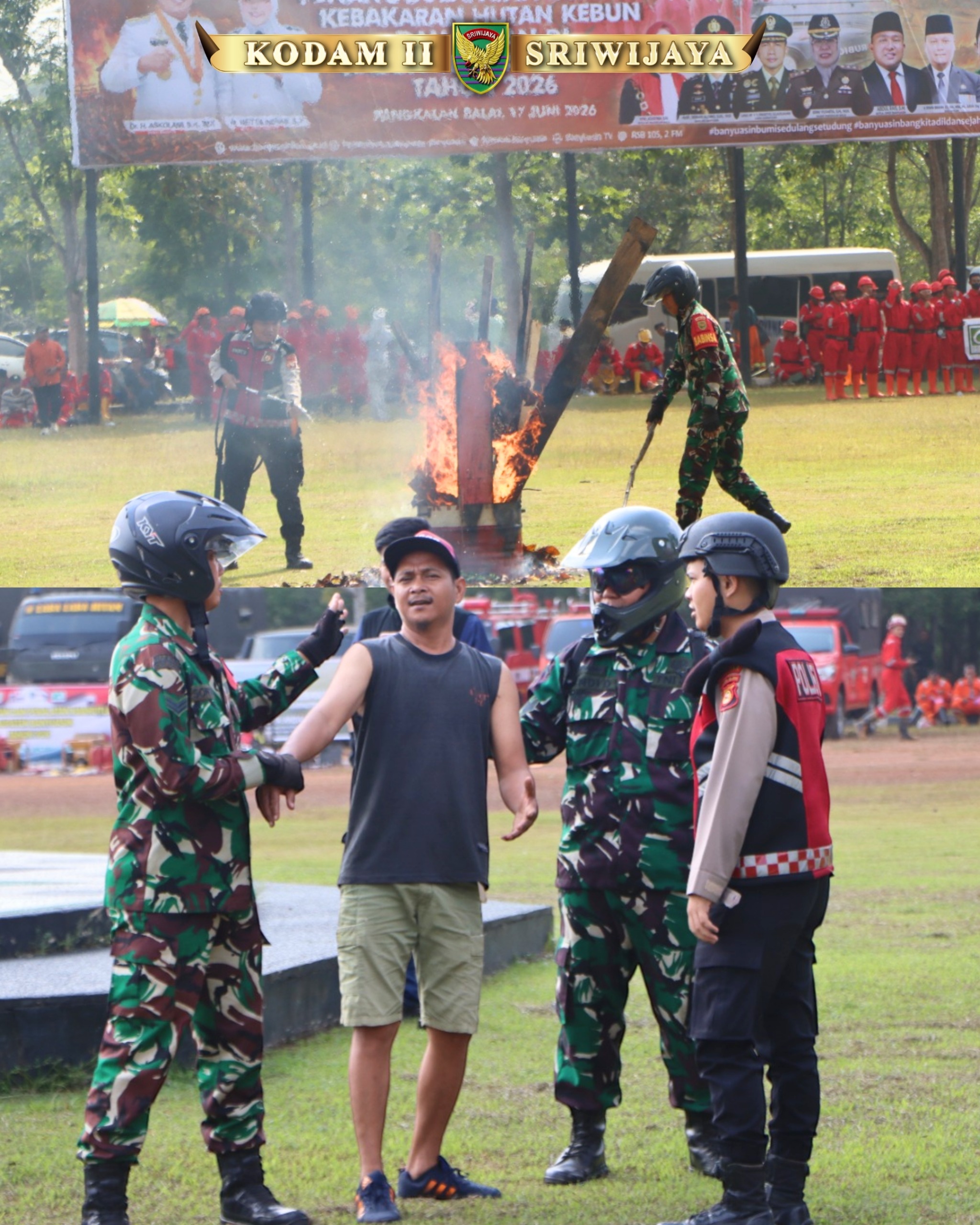 Kodam II Sriwijaya Gelar Apel Pasukan dan Peralatan Antisipasi Karhutla di Banyuasin, Libatkan 3 Satuan TNI