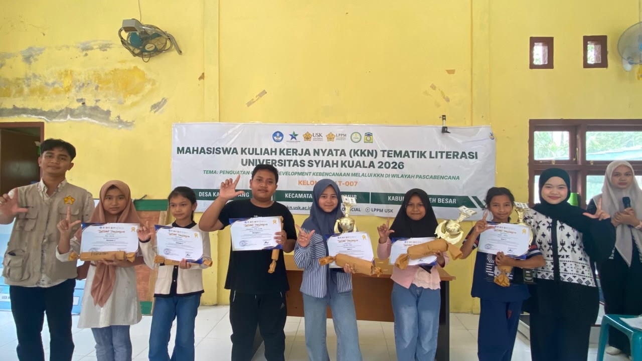 Mahasiswa KKN Universitas Syiah Kuala Gelar Festival Literasi untuk Anak di Gampong Kayee Adang, Aceh Besar