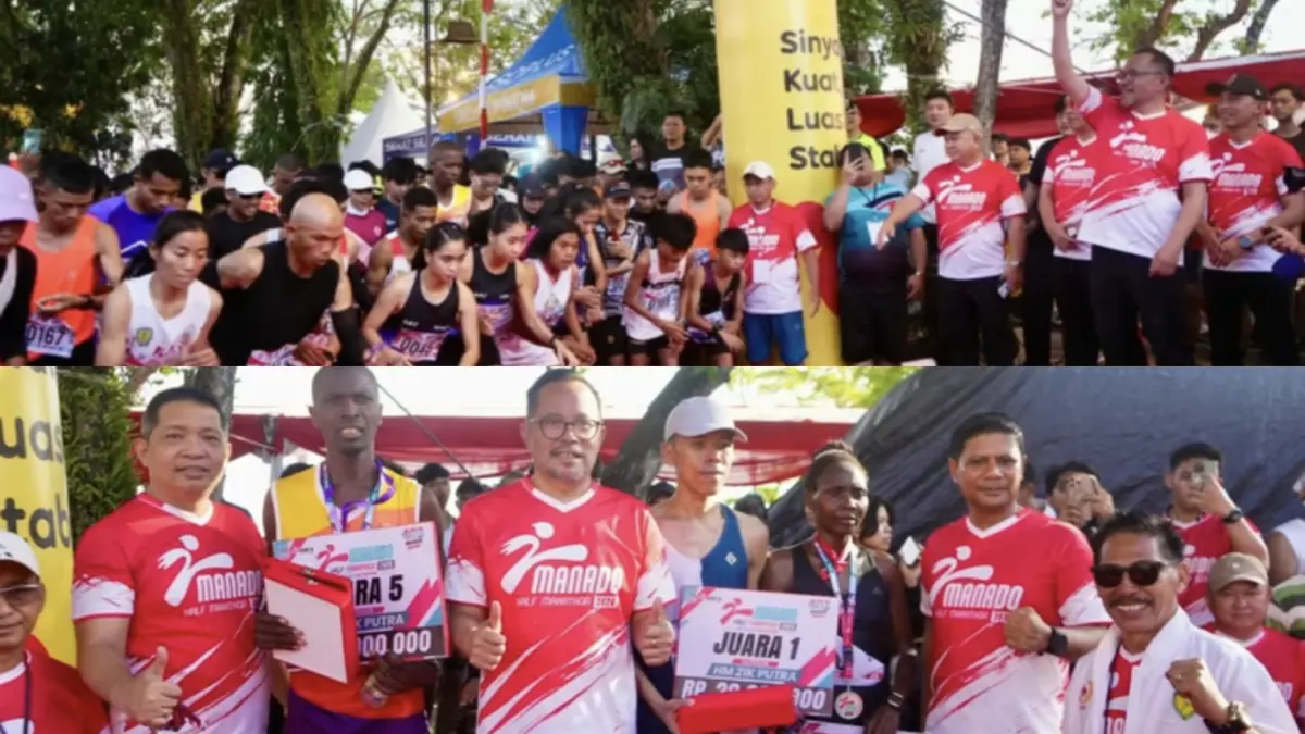 4.000 Pelari Meriahkan Fun Run 5K dan Half Marathon 21K di Manado, Wakil Wali Kota Lepas Peserta