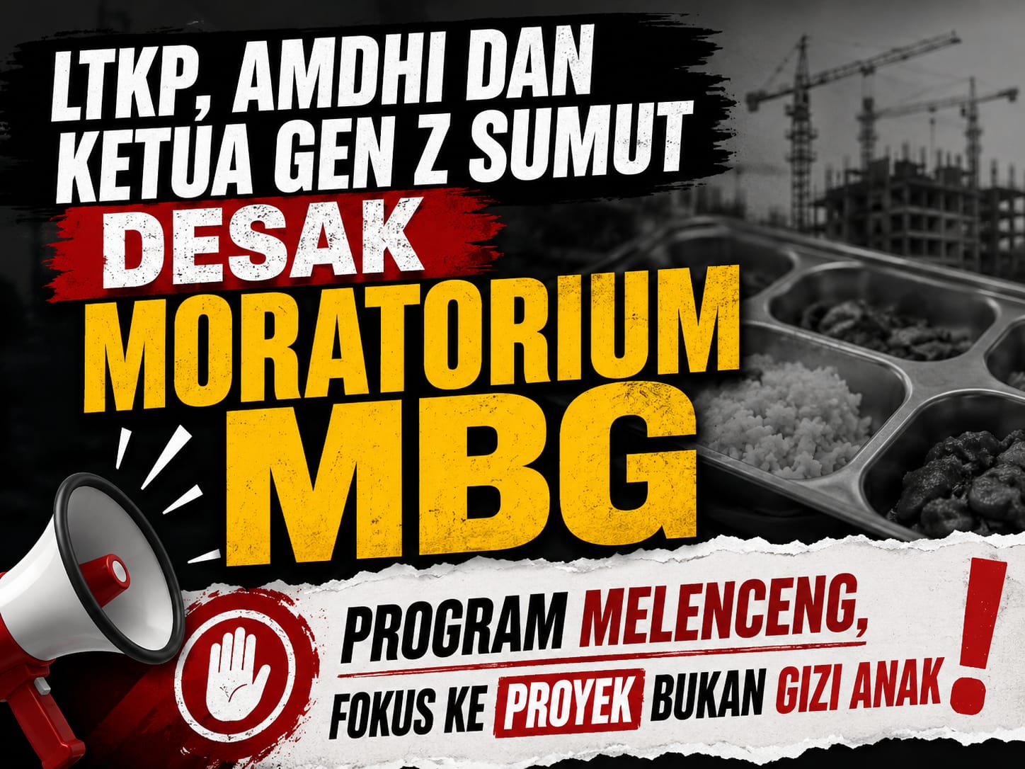 LTKP, AMDHI, dan Ketua Gen Z Sumut Desak Moratorium MBG: Program Dinilai Melenceng Jadi Proyek, Bukan Gizi Anak