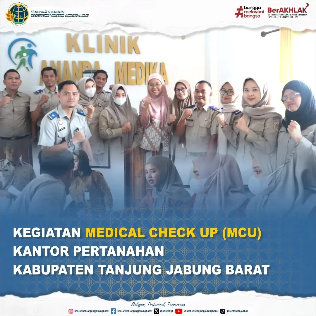 Demi Kualitas Pelayanan, Seluruh Pegawai Kantah Tanjung Jabung Barat Jalani Medical Check Up