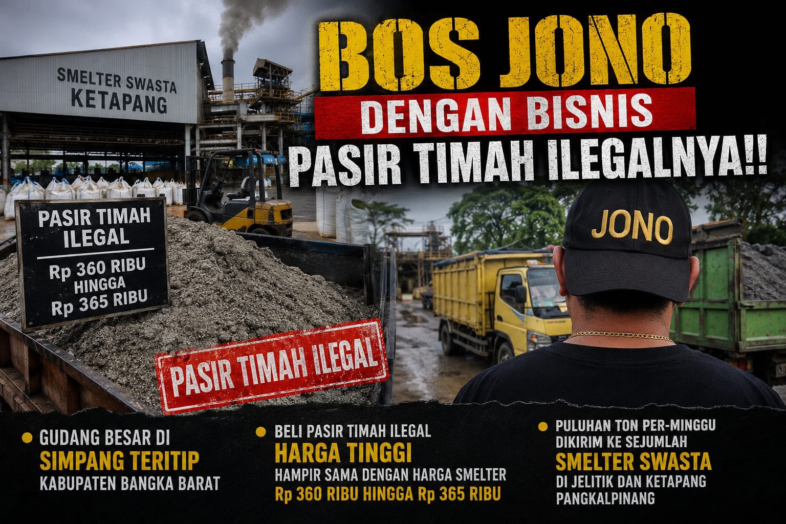 Bisnis Pasir Timah Ilegal di Babel Kian Berani, Bos Jono Jebus Eksis Meski Aparat Gencar Menindak