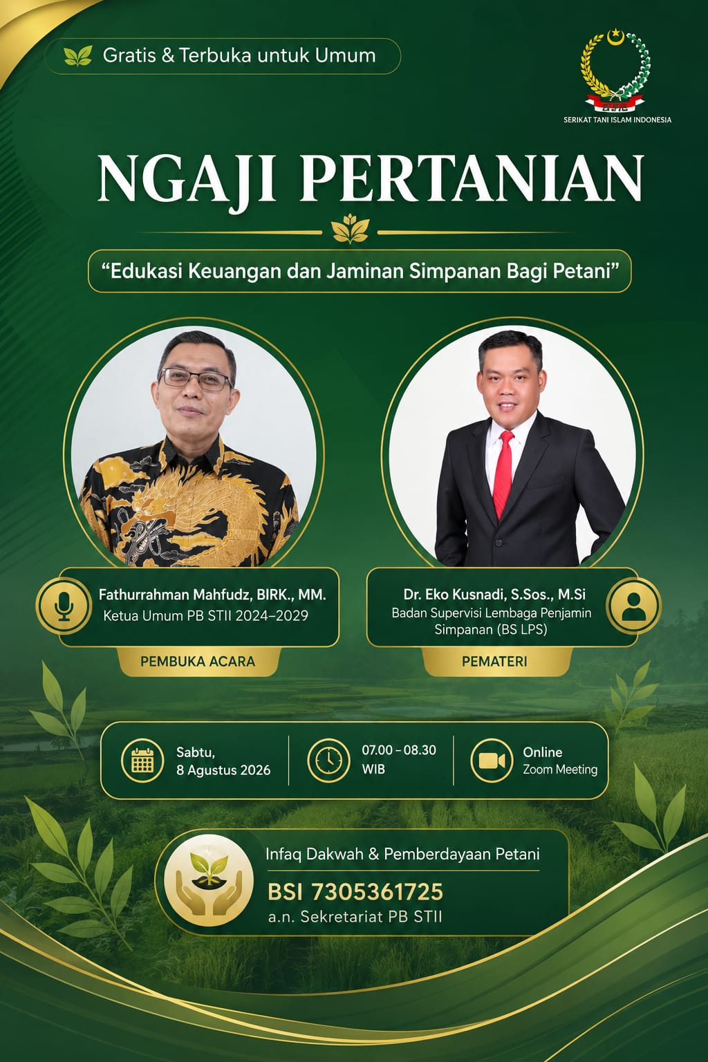 Anggota Badan Supervisi LPS Eko Kusnadi Ingatkan Petani Sumsel Soal Jeratan Pinjol Ilegal Saat Ngaji Pertanian di Palembang