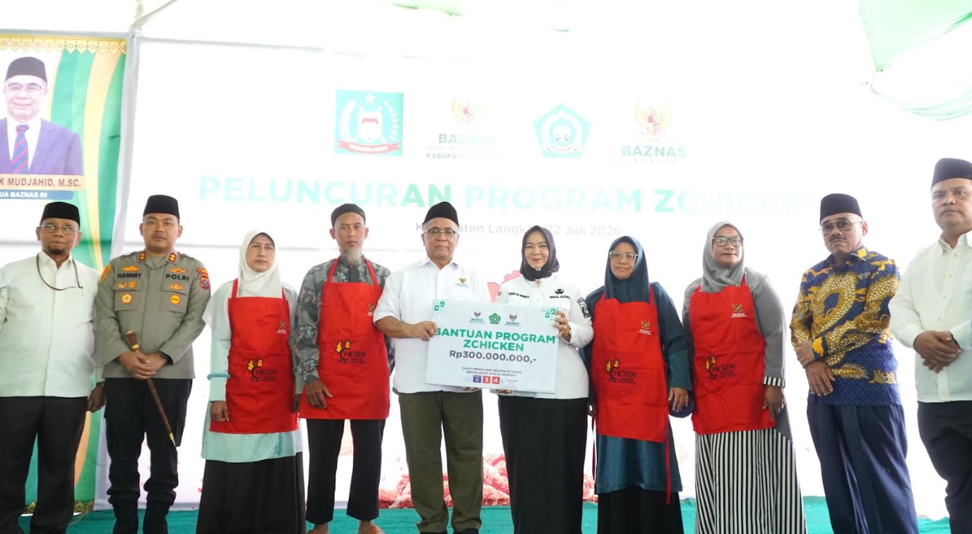 Baznas RI Luncurkan Program Z-Chicken di Langkat, 30 Warga Dapat Gerobak dan Pelatihan Usaha Ayam