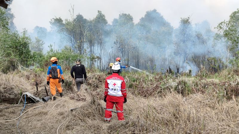 PMI Kalsel Kerahkan 18 Relawan per Hari dan Bagi Ribuan Masker, Posko Siaga di Landasan Ulin hingga Liang Anggang
