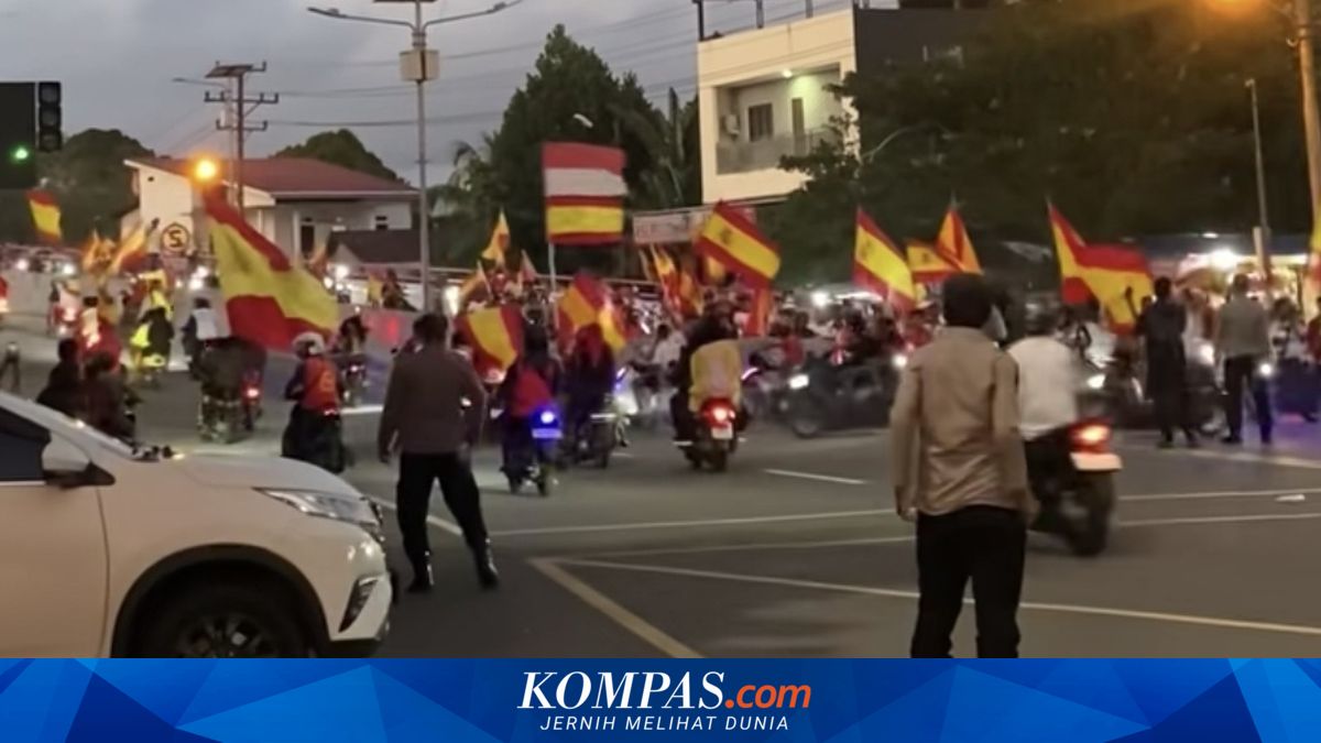 Ribuan Suporter Spanyol di Ambon Konvoi Rayakan Kemenangan ke Final Piala Dunia 2026, Lalin Sempat Macet