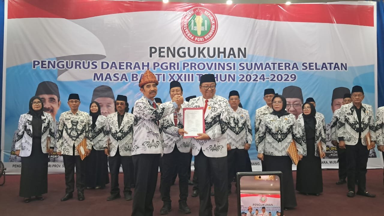 Gubernur Sumsel Optimistis PGRI Pimpinan Riza Fahlevi Mampu Kawal Mutu Pendidikan dan Kesejahteraan Guru