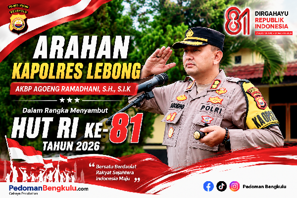 Kapolres Lebong Minta Warga Jaga Kamtibmas Selama Bulan Kemerdekaan, Lapor via Call Center 110 Jika Temukan Hal Mencurigakan