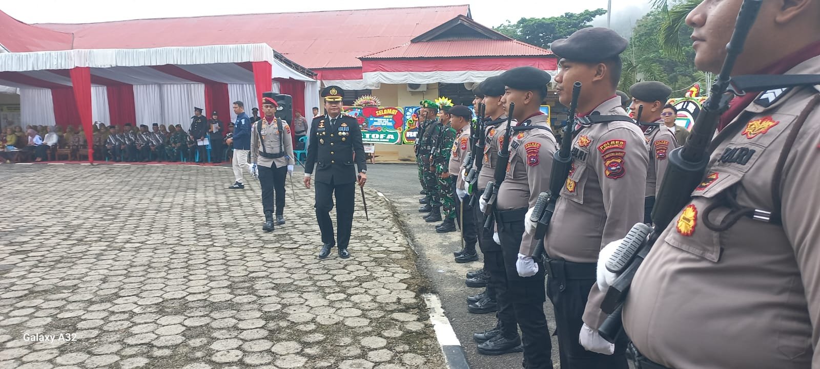 HUT Bhayangkara ke-80 di Sawahlunto, Kapolres Bacakan Amanat Presiden soal Tantangan Siber hingga Judi Online
