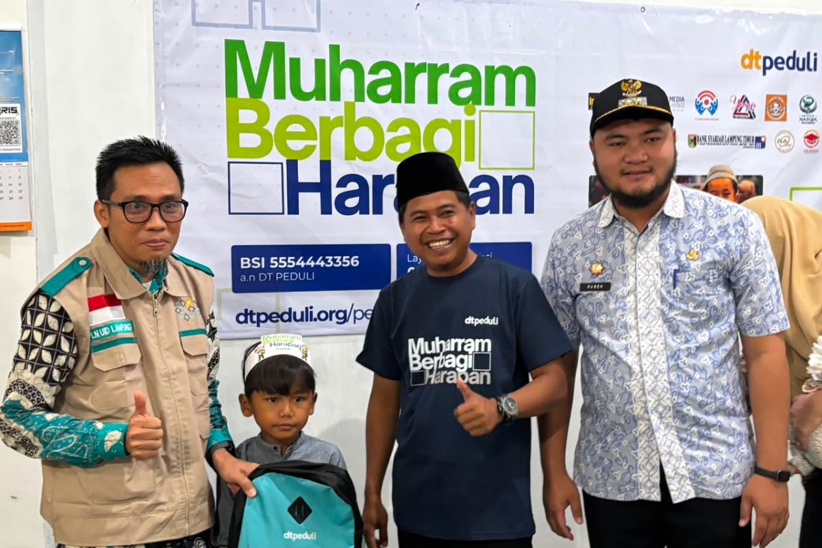 YBM PLN-DT Peduli Salurkan 50 Paket Perlengkapan Sekolah untuk Anak Yatim di Metro, Momentum Muharram Jadi Berkah