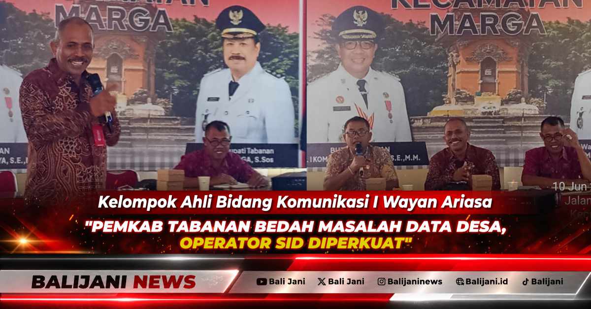 Pemkab Tabanan Perkuat Operator SID di Kecamatan Marga, Data Desa Akurat Jadi Target