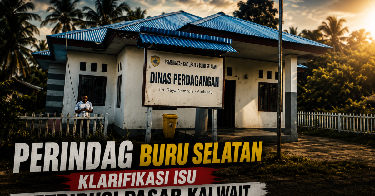 Dinas Perindag Buru Selatan Bantah Pungli di Pasar Kai Wait: Semua Transaksi Langsung Setor ke Rekening Kas Daerah