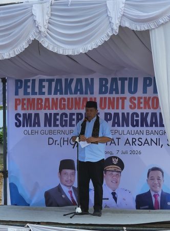 Harapan Warga Air Kepala Tujuh Terwujud, Gubernur Babel Hidayat Arsani Groundbreaking SMAN 5 Pangkalpinang