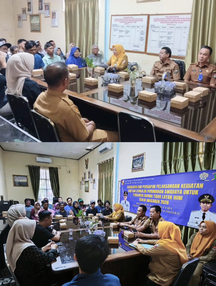 Disperkim Lampung Utara Sosialisasi Penerima Bantuan BSPS Tahun 2026, Puluhan Warga Buka Rekening Baru