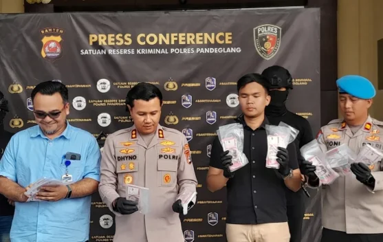 Polres Pandeglang Bekuk Residivis Uang Palsu, 45 Juta Rupiah Siap Edar Diamankan