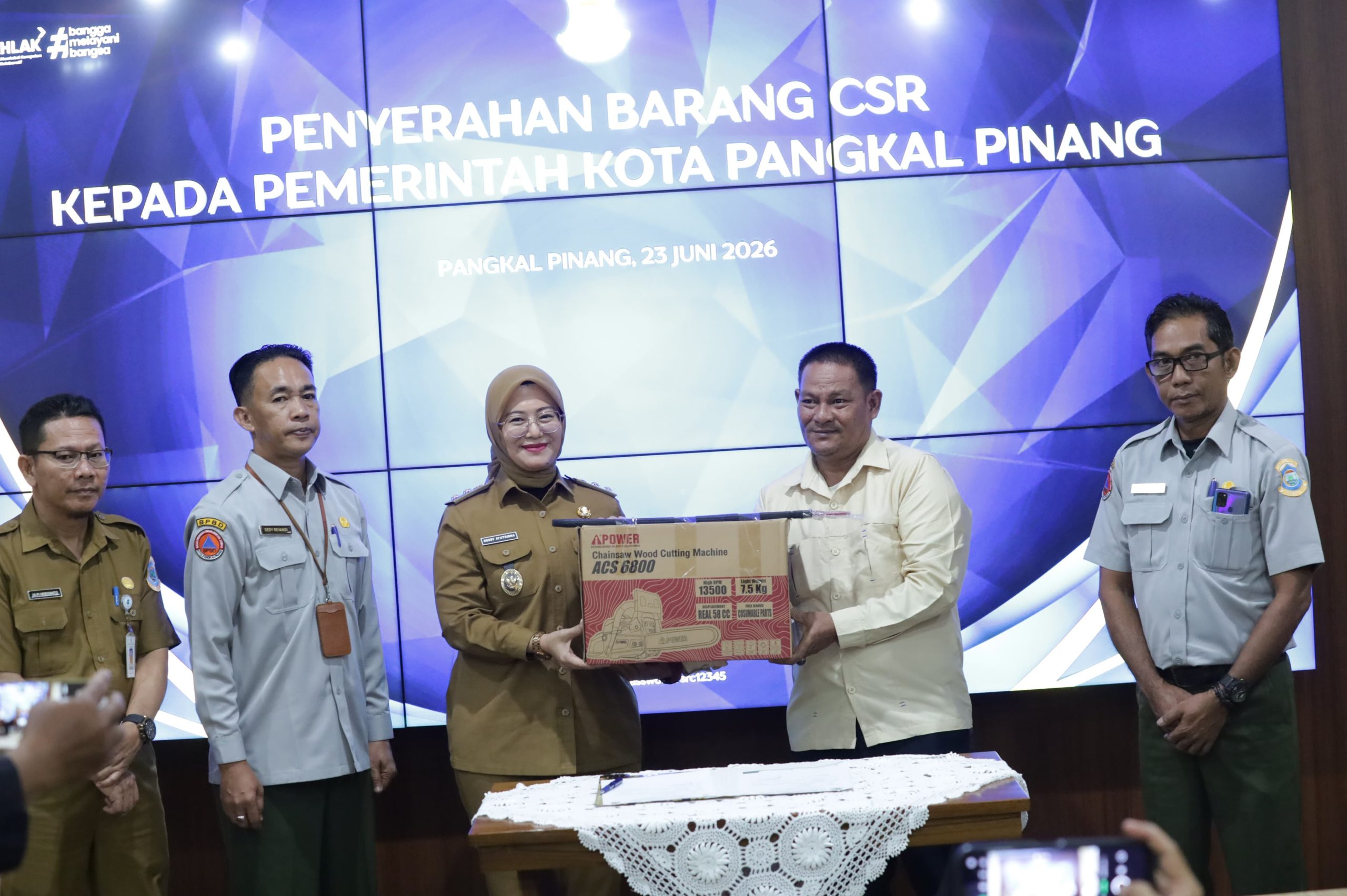 Pemkot Pangkalpinang Terima Dua Unit Mesin Senso dari PT Manumbing Mitra Sukses, Disalurkan ke BPPD