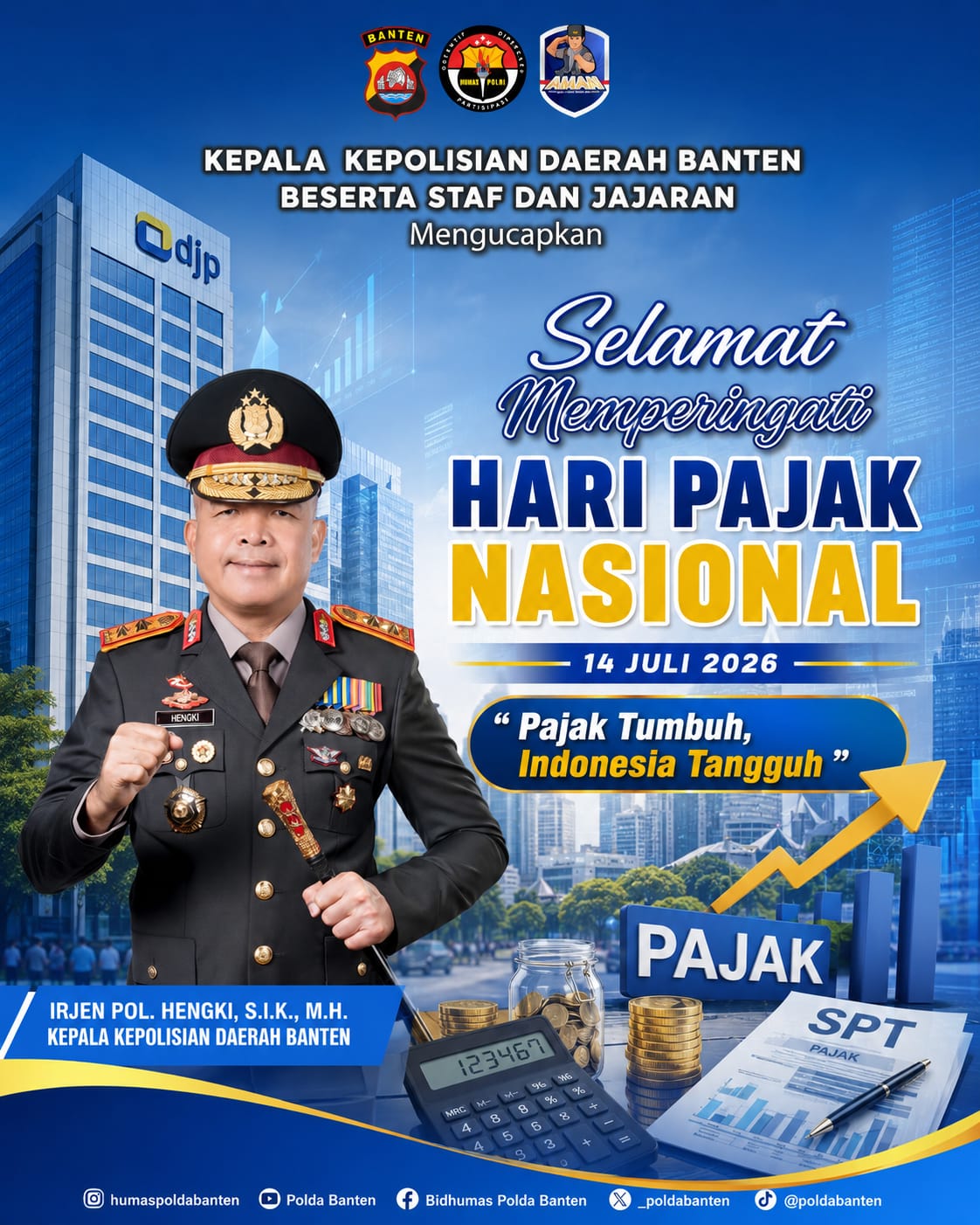 Polda Banten Apresiasi Insan Perpajakan di Hari Pajak Nasional, Kapolda Ajak Warga Tingkatkan Kepatuhan