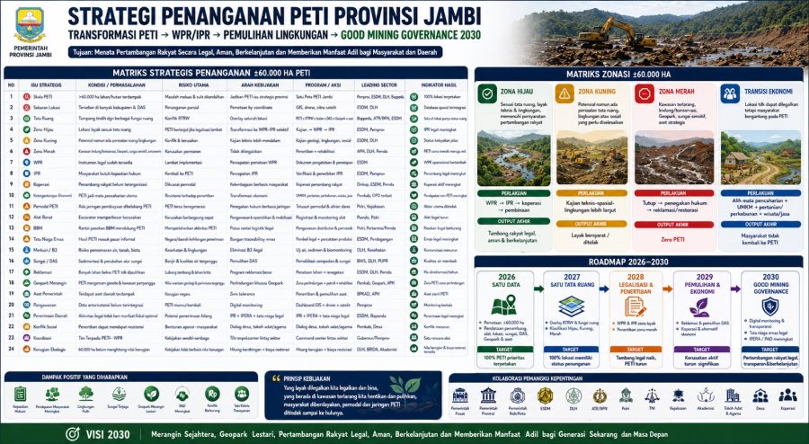 60 Ribu Hektare Lahan Jambi Terindikasi Rusak PETI, Ivan Wirata: Ini Alarm Darurat Tata Ruang