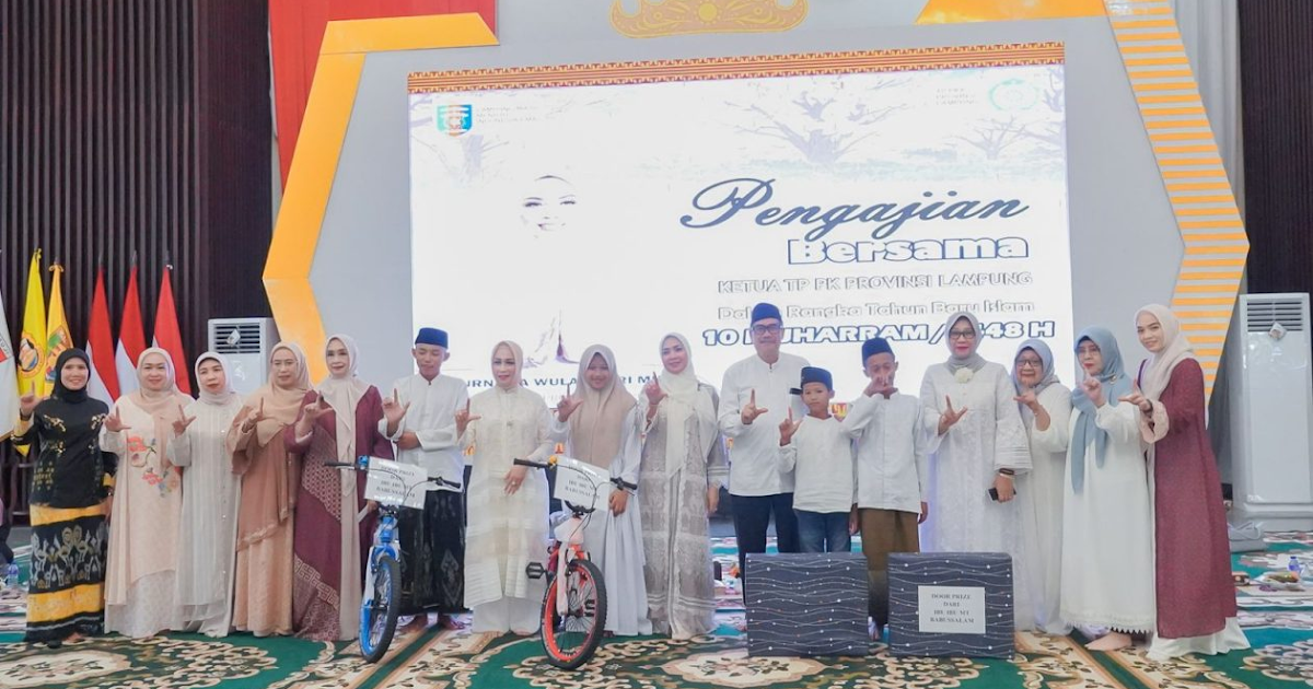 Peringati Tahun Baru Islam 1448 H, Ketua TP PKK Lampung Purnama Wulan Ajak Anak Yatim dan Santri Tahfiz ke Mahan Agung