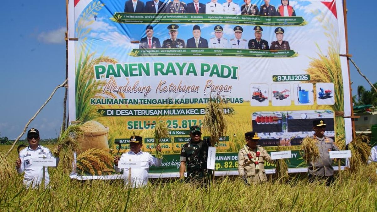 Gubernur Kalteng Agustiar Sabran Panen Raya 25.817 Hektare Padi di Kapuas, Resmikan Waterfront City