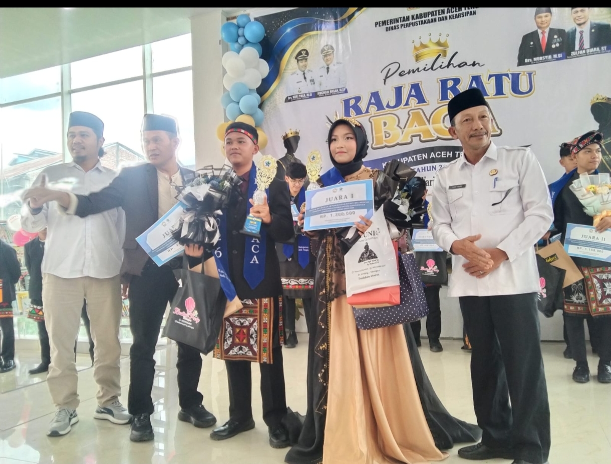 Naufal dan Lintang Heriska Dinobatkan sebagai Raja dan Ratu Baca Aceh Tengah 2026, Siap Jadi Duta Literasi