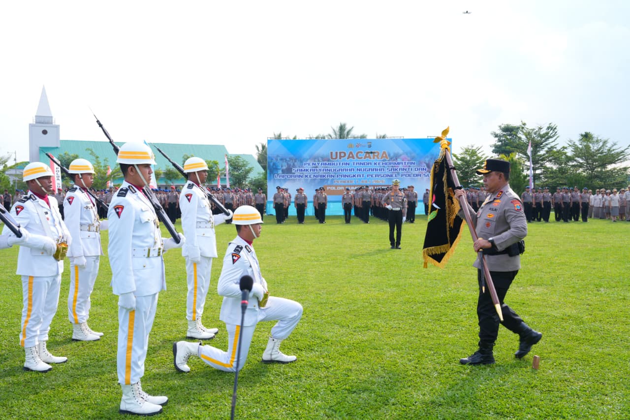 Polda Sumut Raih Penghargaan Nugraha Sakanti, 359 Personel Naik Pangkat di Hari Bhayangkara ke-80