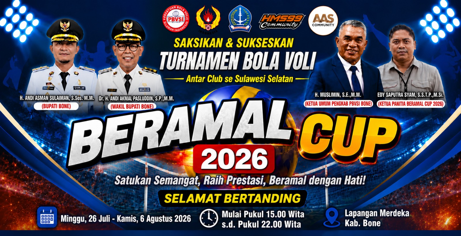 Beramal Cup 2026 di Bone: Puluhan Klub Voli Terbaik Sulsel Bertanding 12 Hari, Bukan Sekadar Juara