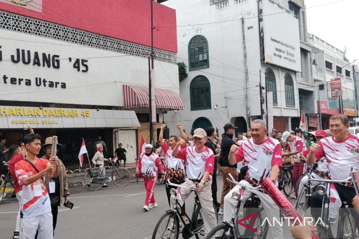 DHD 45 Sumut Ajak 200 Peserta Parade Sepeda Ontel di Lapangan Merdeka Medan, Wariskan Semangat Juang ke Generasi Muda