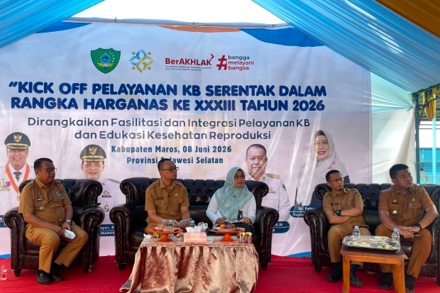 Target 1.340 Akseptor KB di Maros, Kick Off Harganas 2026 Sulsel Fokus pada Percepatan Penurunan Stunting