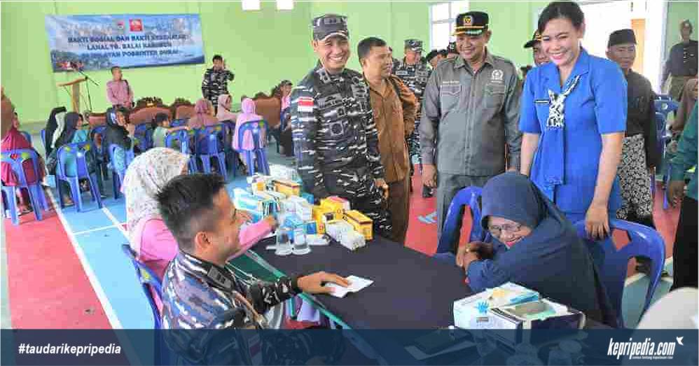 TNI AL dan INTI Karimun Gelar Bakti Sosial-Kesehatan di Durai, Ratusan Warga Antusias Sambut Kapal Patroli