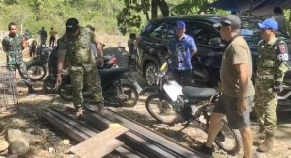 Dandim 1409/Gowa Tinjau Langsung Pembangunan Jembatan Garuda di Manuju, Targetkan Rampung Tepat Waktu