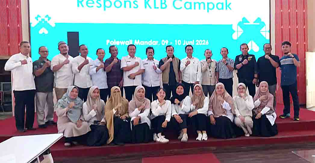 Pemprov Sulbar Gelar Simulasi Penanganan KLB Campak di Polman, Libatkan Seluruh Lintas Sektor