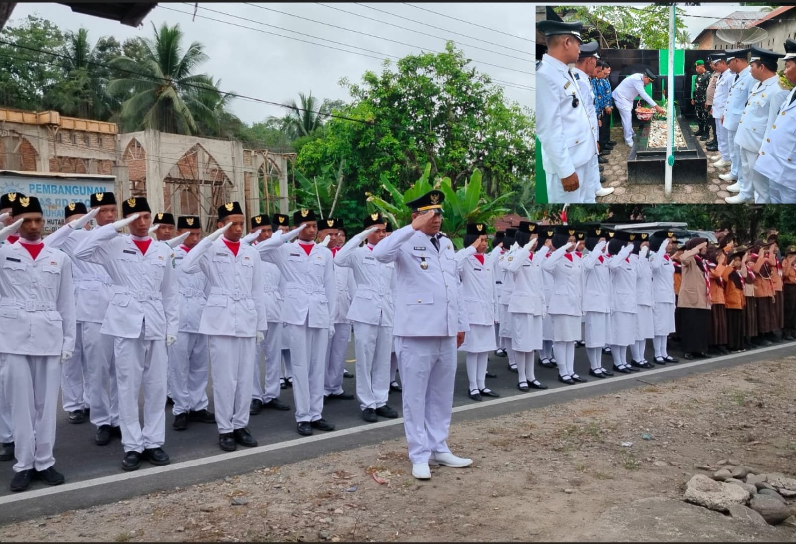 Camat Bukit Malintang Pimpin Ziarah ke Makam Pahlawan, Ajak Paskibra dan Generasi Muda Jaga Semangat Kemerdekaan
