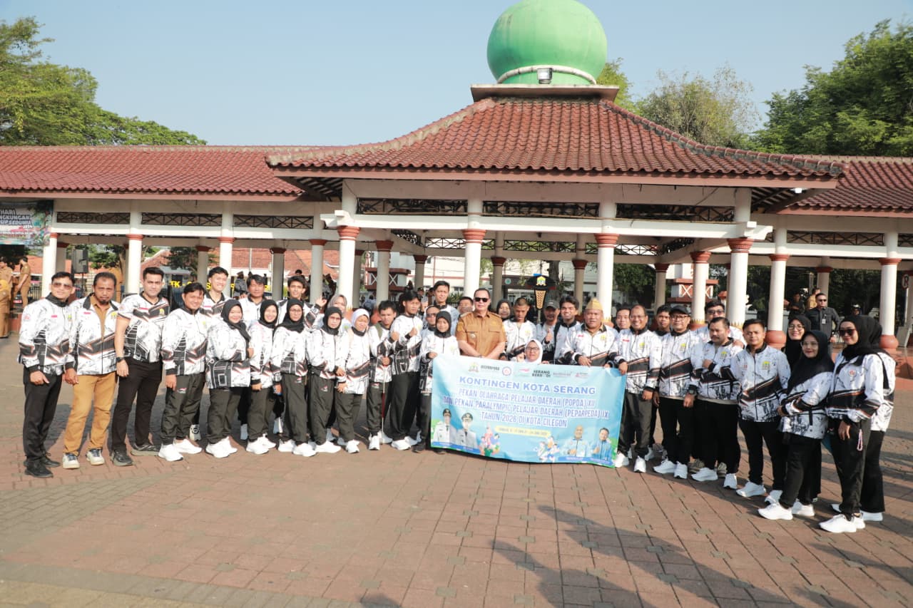 Wali Kota Serang Lepas 340 Atlet Popda-Peparpeda Banten 2026, Target Tembus 3 Besar
