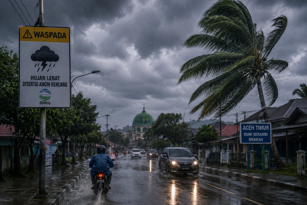 BMKG Peringatkan Hujan Sedang-Lebat di Aceh Timur 10 dan 12 Agustus, Warga Diminta Waspada Banjir dan Angin Kencang
