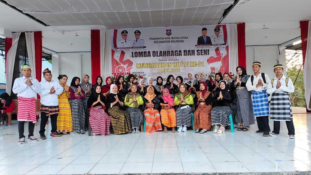 SMKN 4 Buton Utara Ikuti Seluruh Cabang Lomba di HUT RI ke-81, Tampilkan Tari Lense hingga Alionda
