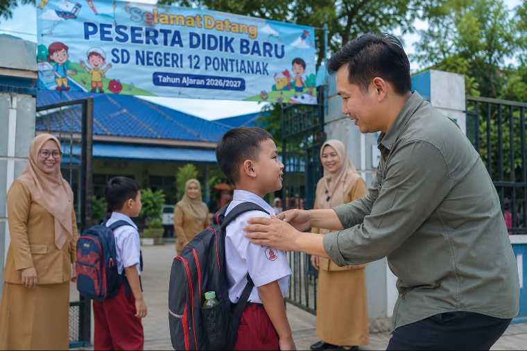 Disdikbud Pontianak Imbau Ayah Antar Anak di Hari Pertama Sekolah, Ini Tujuan Gerakan GAMAS