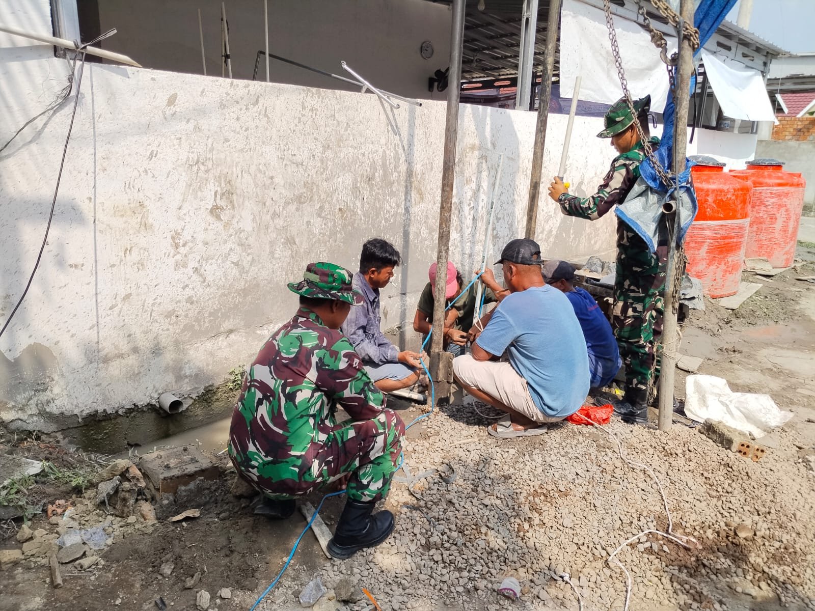 Rumah Tahfiz di Talang Jambi Palembang Segera Nikmati Air Bersih Usai Satgas TMMD ke-129 Kuras Sumur Bor