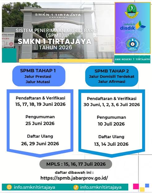 SPMB 2026 di SMKN 1 Tirtajaya Karawang: Pendaftar TKJ Tembus 200 Orang, TKRO Capai 450 Siswa