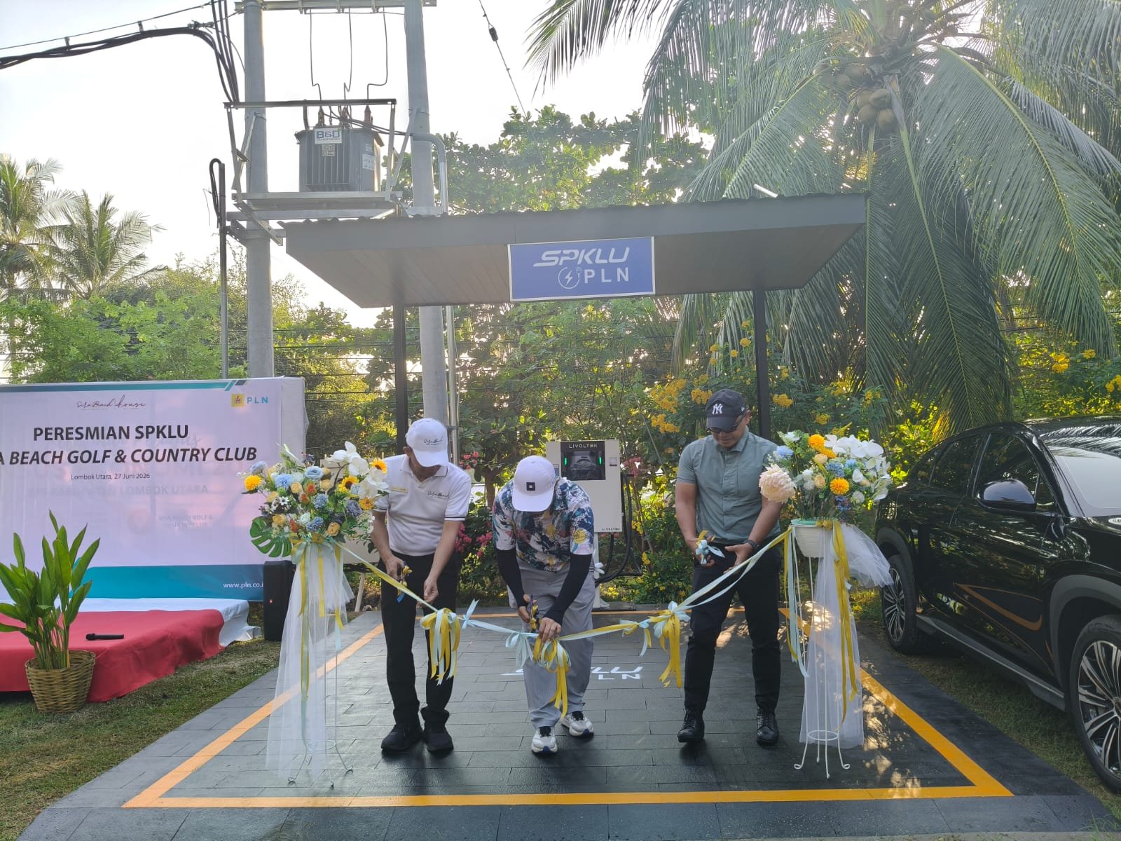 PLN NTB Resmikan SPKLU di Sira Beach Golf & Country Club Lombok Utara, Dukung Pariwisata Rendah Emisi