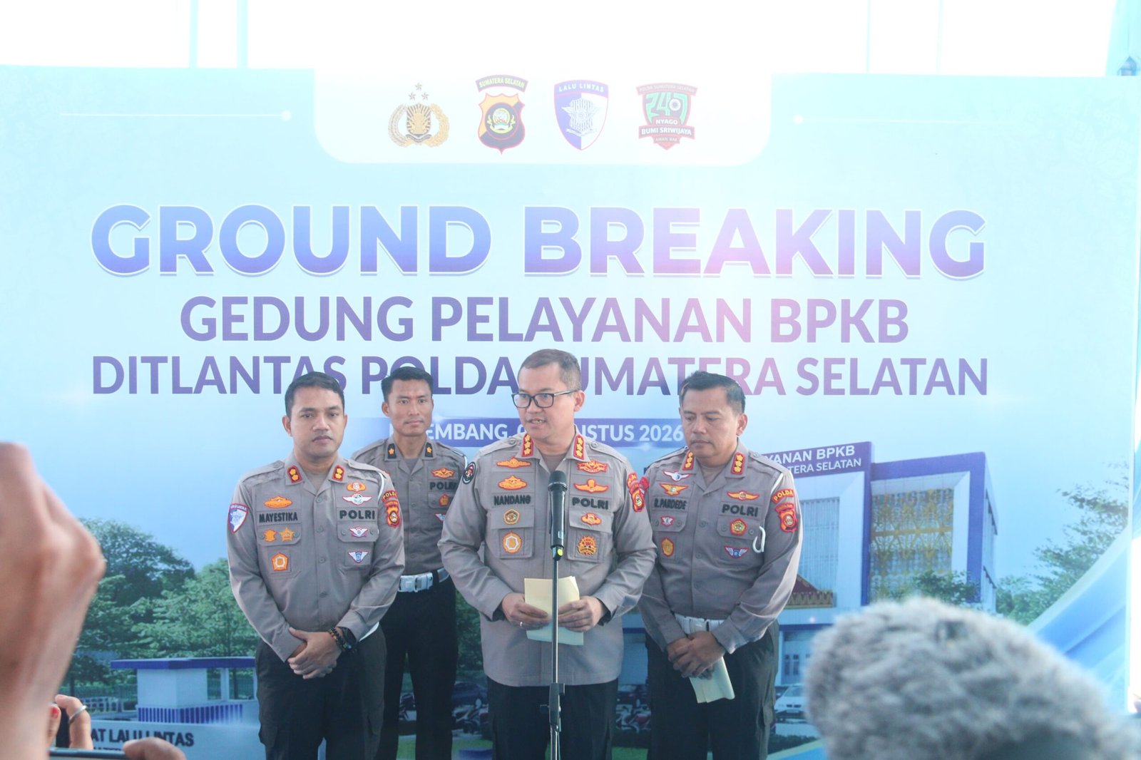Polda Sumsel Groundbreaking Gedung BPKB Prototype di Palembang, Target Rampung dan Beroperasi Desember 2026
