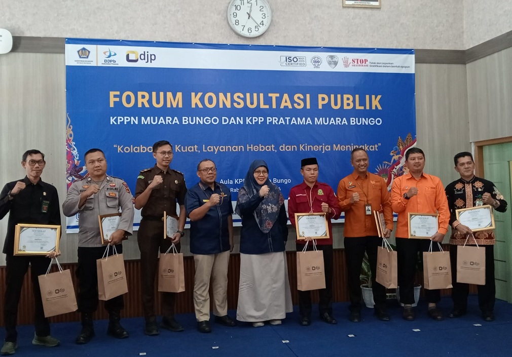 KPPN dan KPP Pratama Muara Bungo Jaring Aspirasi Warga Lewat Forum Konsultasi Publik, Ada Penghargaan untuk Satker